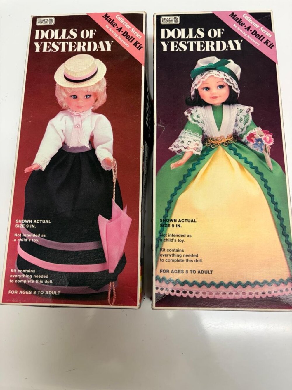Dolls of Yesterday Make-A-Doll Kits - Vintage Collector Series - New Old Stock